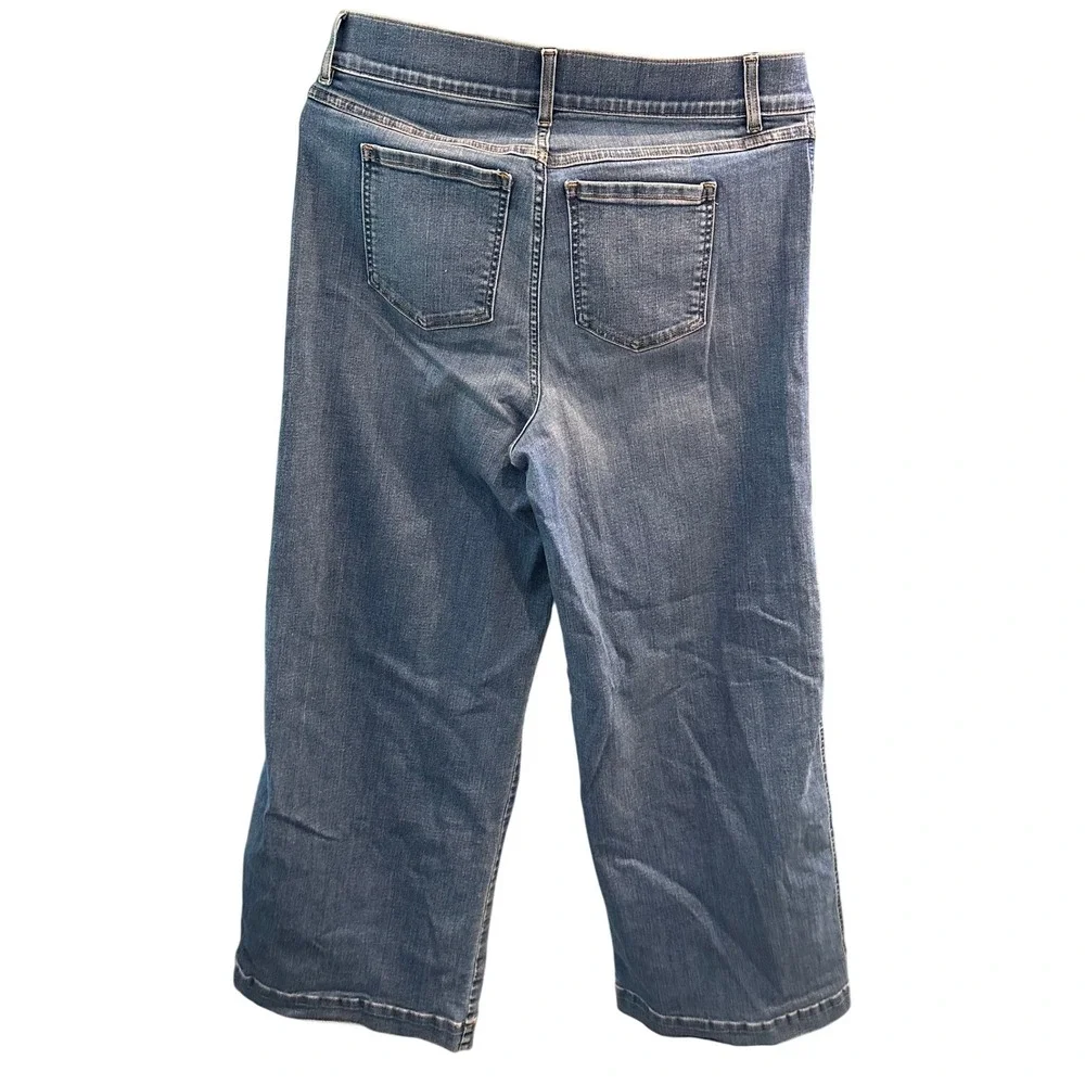 Women's XL Spanx ‎ Jeans  Seamed Front Wide Leg Jeans